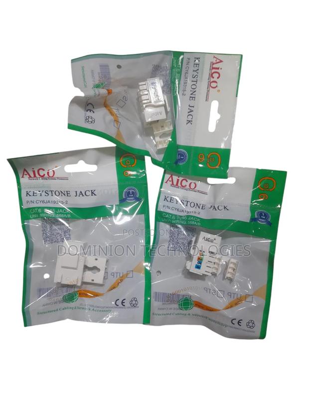 Aico Cat6 RJ45 Keystone Jack 2pcs · Photo 3