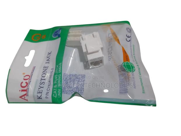 Aico Cat6 RJ45 Keystone Jack 2pcs · Photo 4