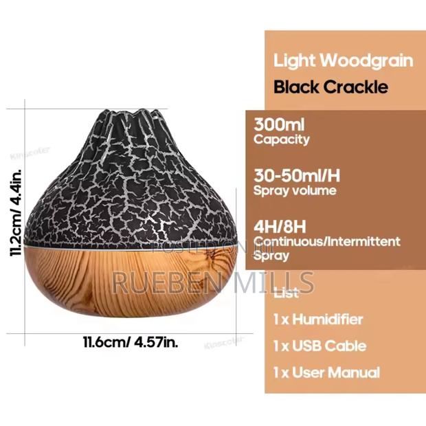 Fine Mist Volcano 300ml Capacity Diffuser Humidifier · Photo 4