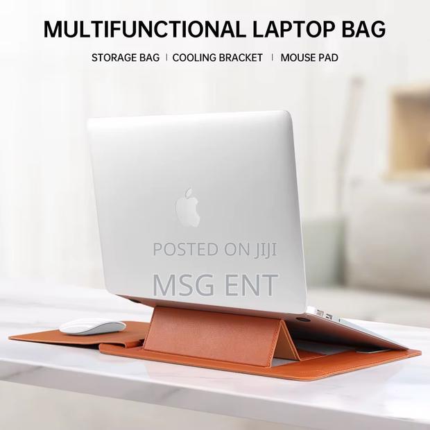Waterproof Leather Laptop Case, Doubles as a Stand photo 2