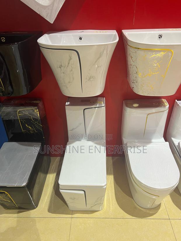 W/C And Basin Set - White And Gold · Photo 4