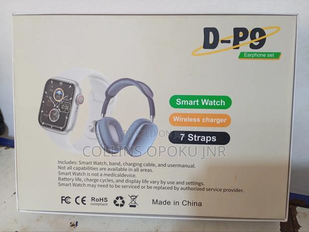 D-P9 Ultra Smartwatch With Bt Speaker and Headphone - Black photo 8