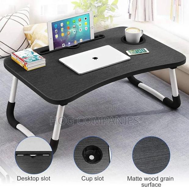 Foldable Bedtop Laptop Usb Table With Drawer -Fast Delivery in 2hrs · Photo 2