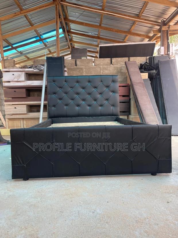 At Jiji Double Bedframe Black 54/75// Luxurious And Durable photo 2