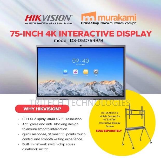 Hikvision 75-inch Interactive Display Ds-d5c75rb/B · Photo 3