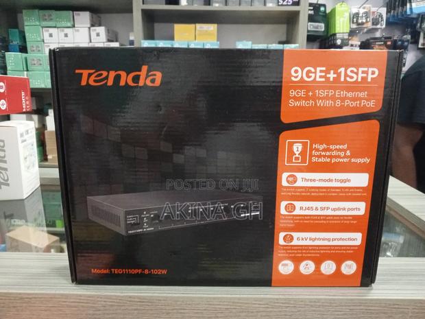 Tenda 8 Port Poe Gigabit Switch 9ge+1sfp Teg1110pf-8-102w · Photo 3