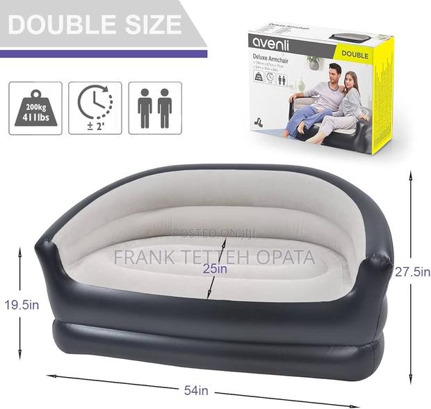 Air Sofa for Indoor/Outdoor With Rechargeable Pump