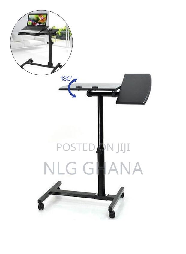 Wood Panels Steel Frame Laptop Table With 4 Lockable Caste · Photo 2