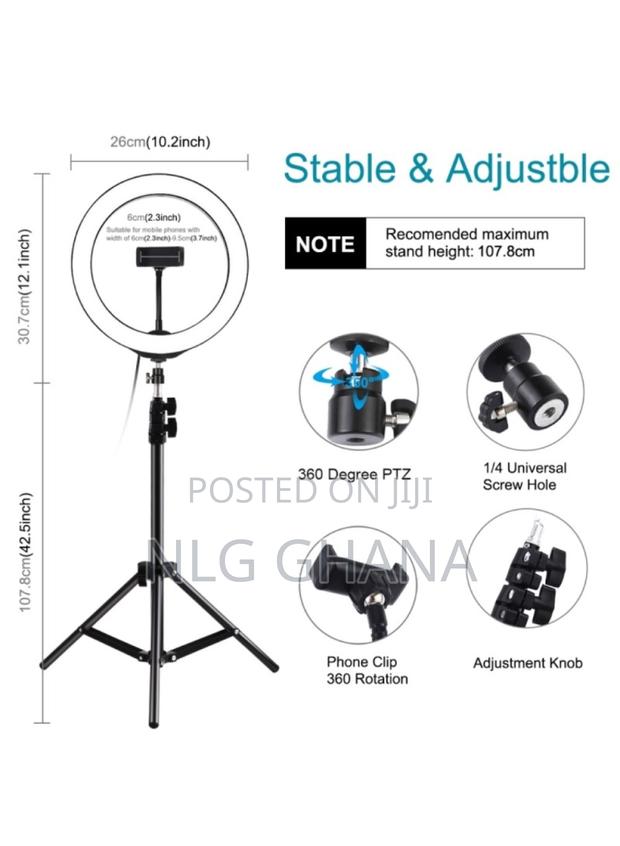 9.5-Inch Tripod Mount LED Ring Light Vlogging Video Tvx4476 · Photo 2
