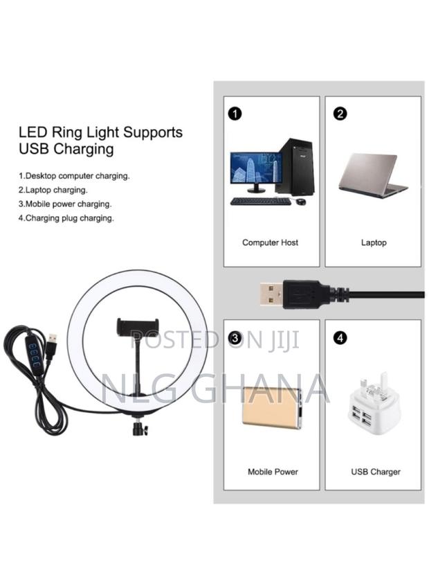 9.5-Inch Tripod Mount LED Ring Light Vlogging Video Tvx4476 · Photo 3