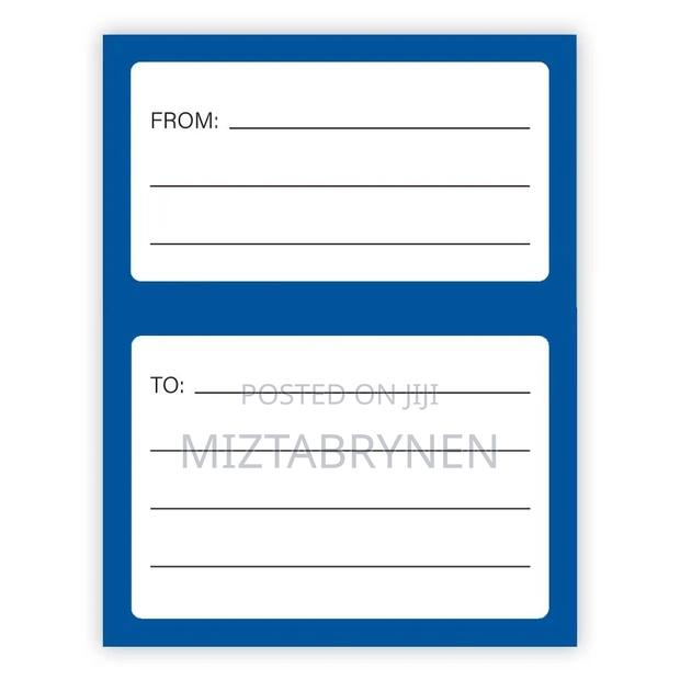 Blue Self-Adhesive Package Delivery Stickers