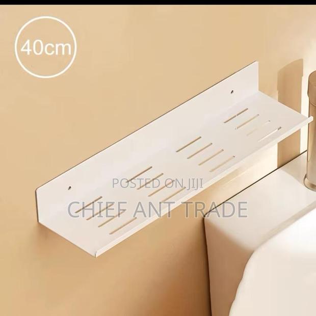 White Bathroom Shelf 40cm Jz0002 · Photo 3