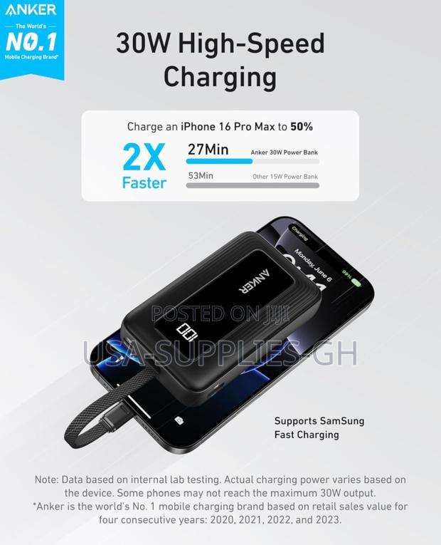 Anker Zolo Power Bank - 30w Super Fast Charging - From Usa photo 6