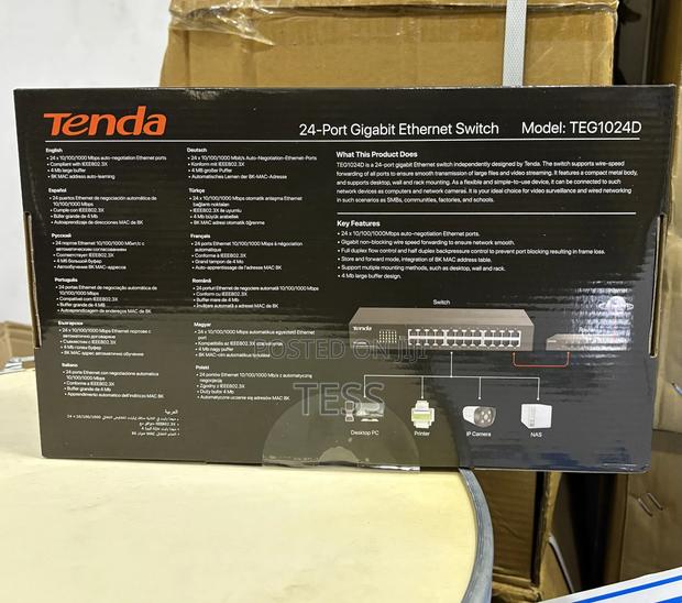 Tenda 24port Gigabit Ethernet Switch Teg1024d · Photo 4