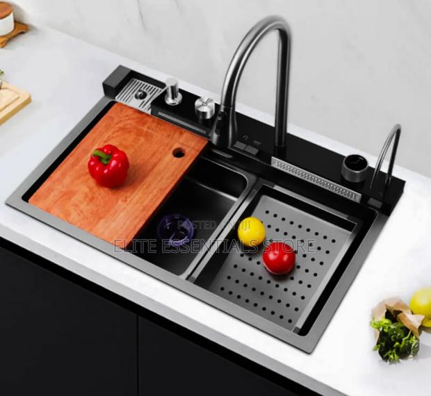 Luxury Digital Kitchen Sink With Soap Dispenser, Cup Washer photo 4