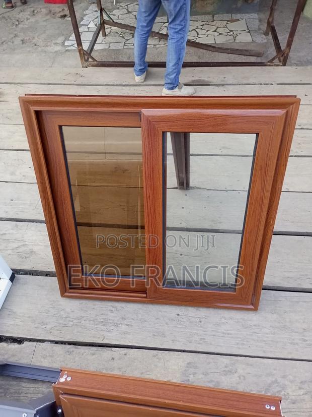 Aluminum Glass Window Wood Color · Photo 2