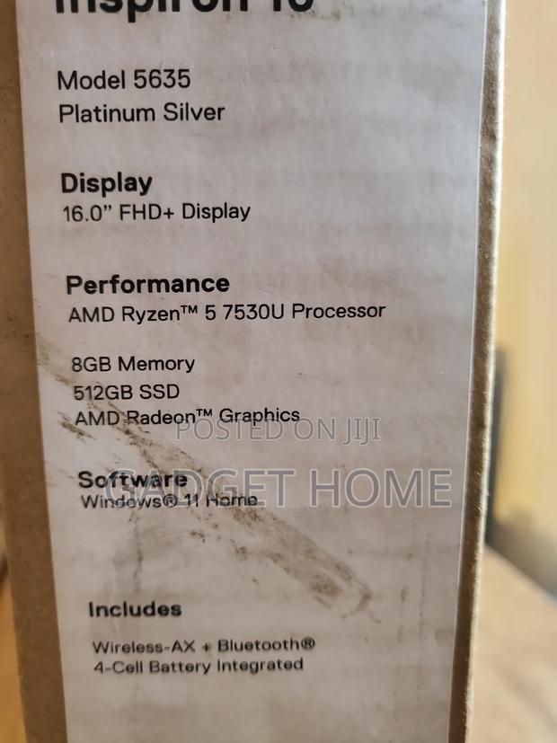 New Laptop Dell Inspiron 16 5620 8GB AMD Ryzen 5 SSD 512GB