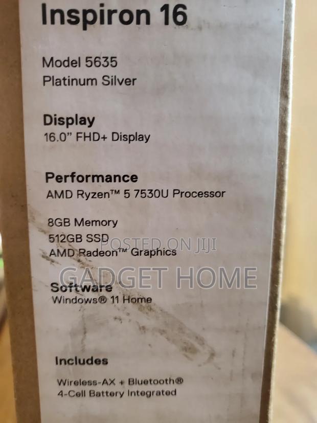 New Laptop Dell Inspiron 16 5620 8GB AMD Ryzen 5 SSD 512GB photo 2