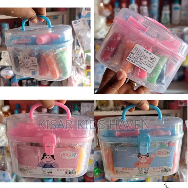 Kids Play Dough in a Container With Moulding Things · Photo 2