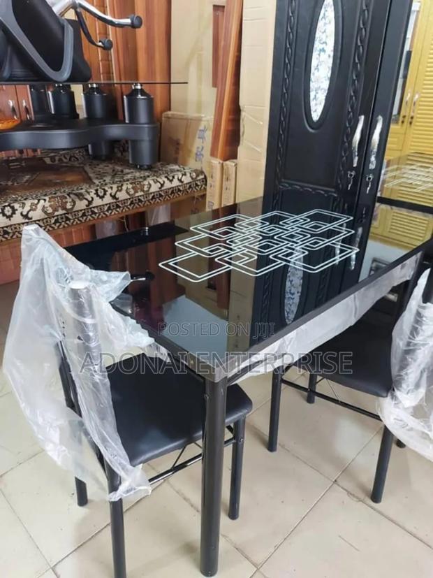 Gorgeous Glass Dining Set 4 Chairs ZX56 · Photo 1