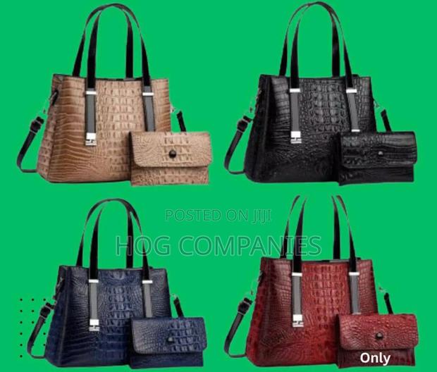 Women's Legant Pu Leather Set Black Bag With Purse Bag · Photo 3