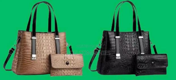 Women's Legant Pu Leather Set Black Bag With Purse Bag · Photo 4