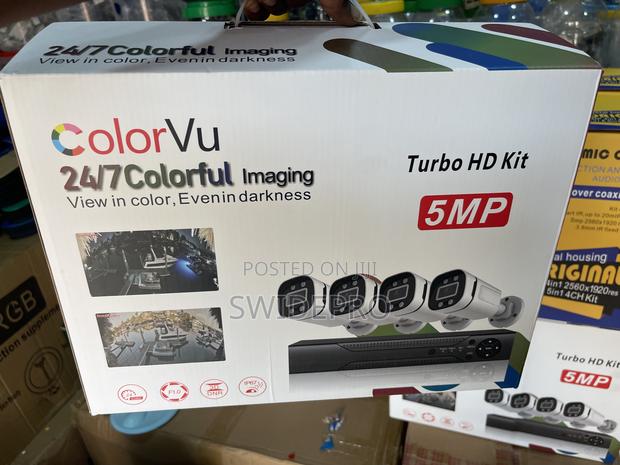 Full Color 4 Channel 5mp Hdcvi CCTV Camera Kit + Build in Mic photo 4
