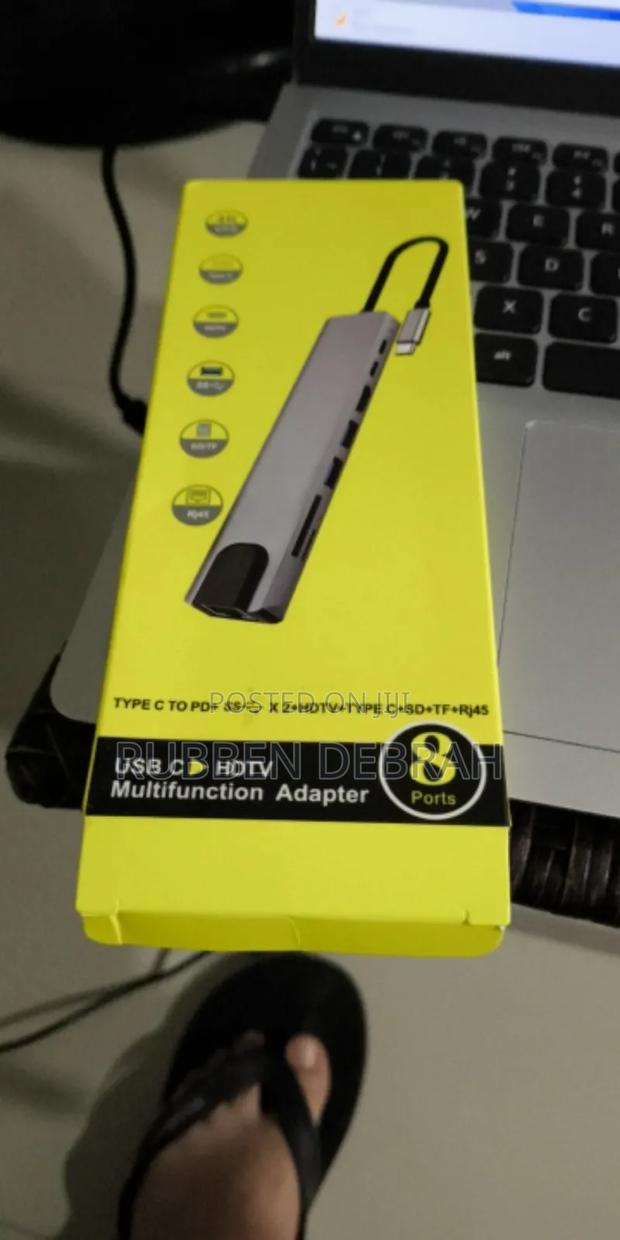 Type C Usb 8 in 1 3 1 to Hdmi Hub Adapter With Sd Tf Rj45 photo 3