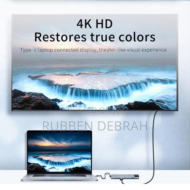 Type C Usb 8 in 1 3 1 to Hdmi Hub Adapter With Sd Tf Rj45 photo 10