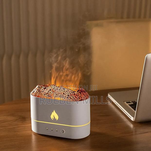 Colorful White Label Flame Design Mist Diffuser Humidifier · Photo 3