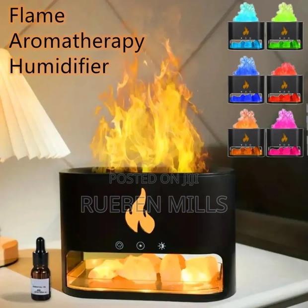 Fire Place Essential Oil Diffuser Humidifier Crystal Stones · Photo 2