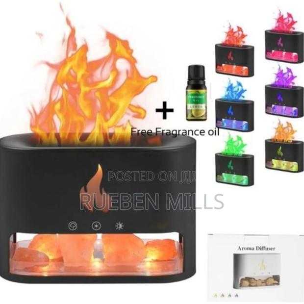 Black Fire Place Flame Essential Oil Diffuser Humidifier · Photo 2