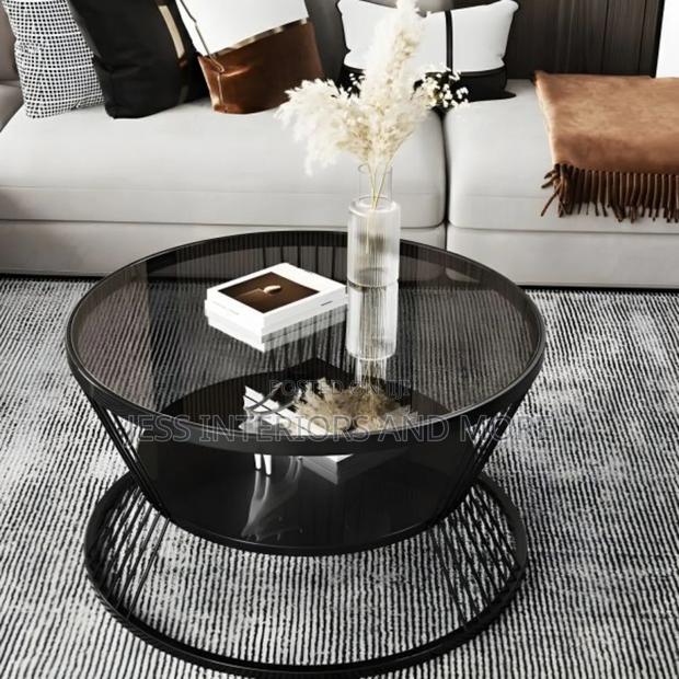 Center Table With Tempered Glass Top(Black) · Photo 2