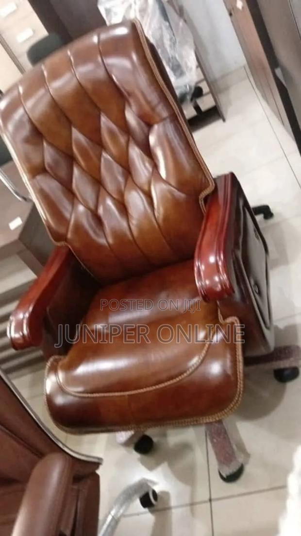 Coffee Color Office Chair High Denze · Photo 2