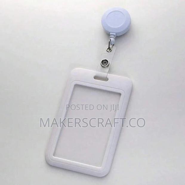 ID Card Holder With Retractable Clips
