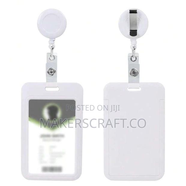 ID Card Holder With Retractable Clips