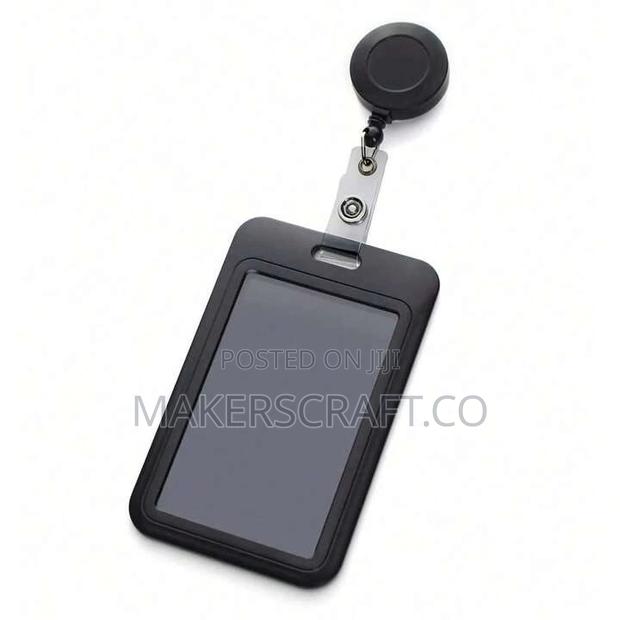 ID Card Holder With Retractable Clips