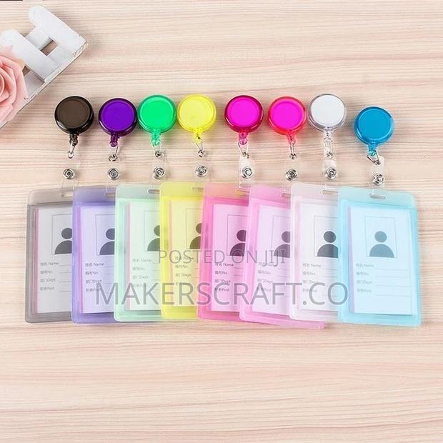 ID Card Holder With Retractable Clips