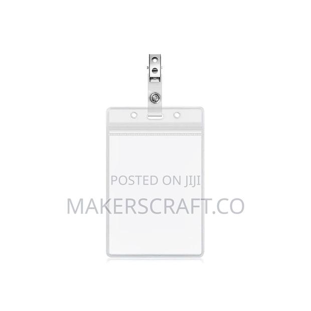 Transparent Id Card Holder (Pouch) With Clip