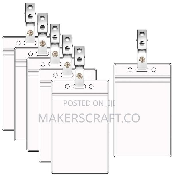 Transparent Id Card Holder (Pouch) With Clip