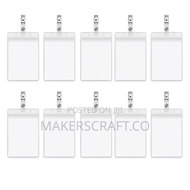 Transparent Id Card Holder (Pouch) With Clip