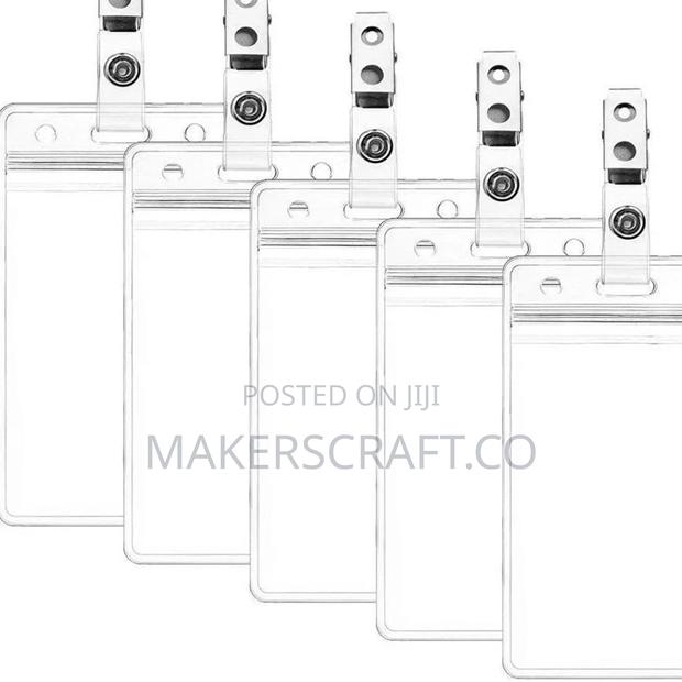 Transparent Id Card Holder (Pouch) With Clip