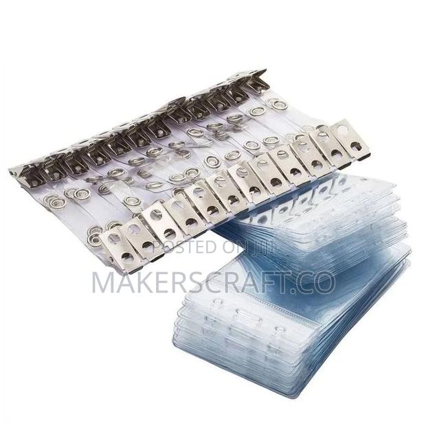 Transparent Id Card Holder (Pouch) With Clip