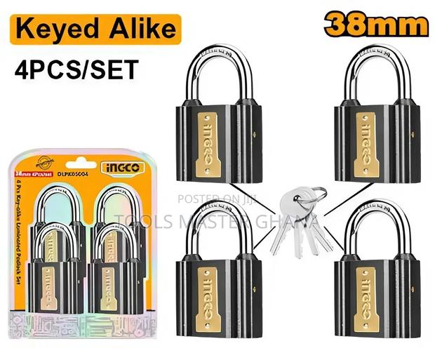 4pcs Key-alike Iron Padlock Set - Diplk4382 · Photo 2