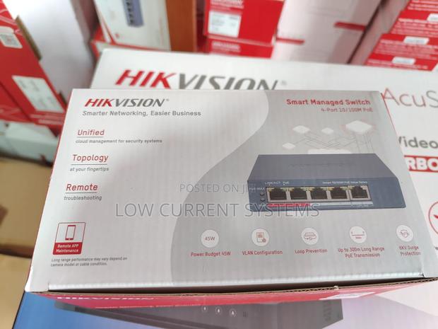 Hikvision Poe Switch 4 Port Fast Ethernet Unmanaged 1 Uplink · Photo 4