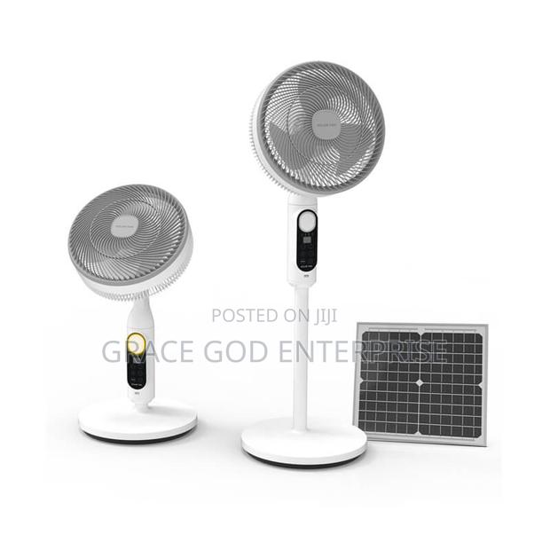 Portable Stand Pedestal Solar Fan With Panel(Last Over10hrs)
