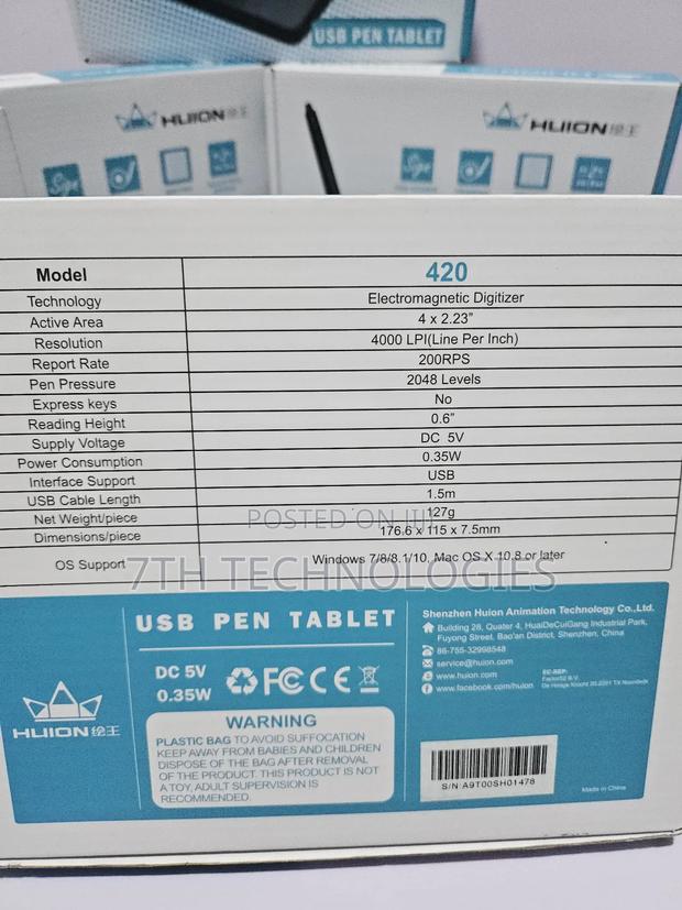 Huion 420 Usb Pen Sketch Signature Tablet photo 2