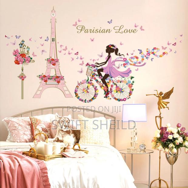 Girl Paris Butterfly Room Sticker
