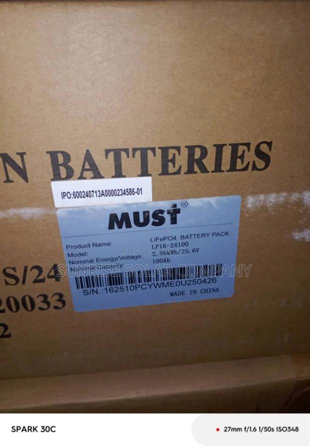 Lithium Battery 24v Must 100ah photo 2