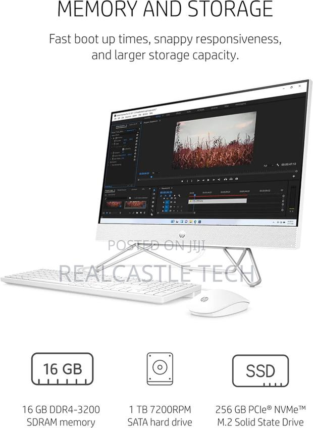 New Desktop Computer HP AiO 24 8GB Intel Core I5 SSD 512GB photo 2